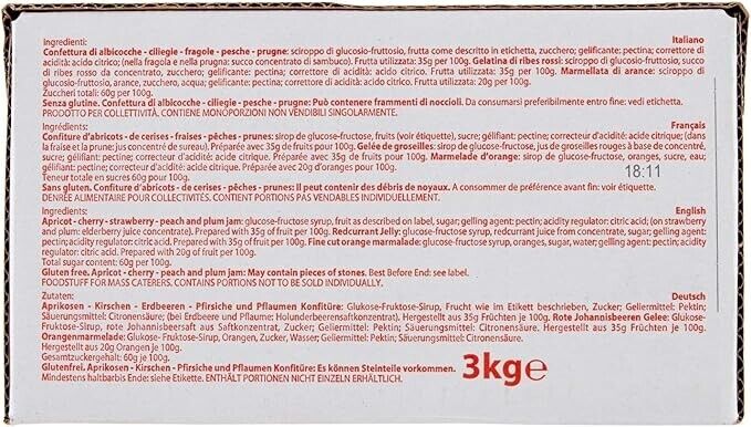 Viva Confettura Assort.Frag/Alb/Ciliegia/Pesca Monodose Gr25x120 - Grande Format