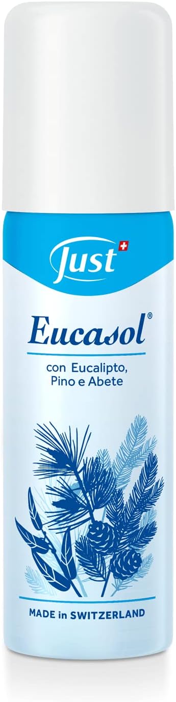 myself Just - EUCASOL SPRAY con oli essenziali di eucalipto pino rosmarino e abete - 50 ml