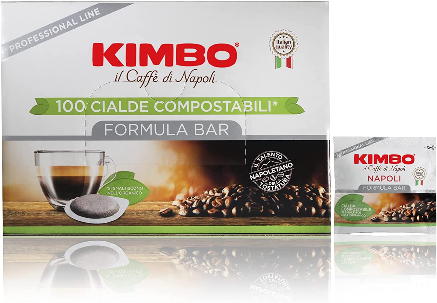 100 CIALDE CAFFE KIMBO MISCELA NAPOL FORMULA BAR ESE 44 MM