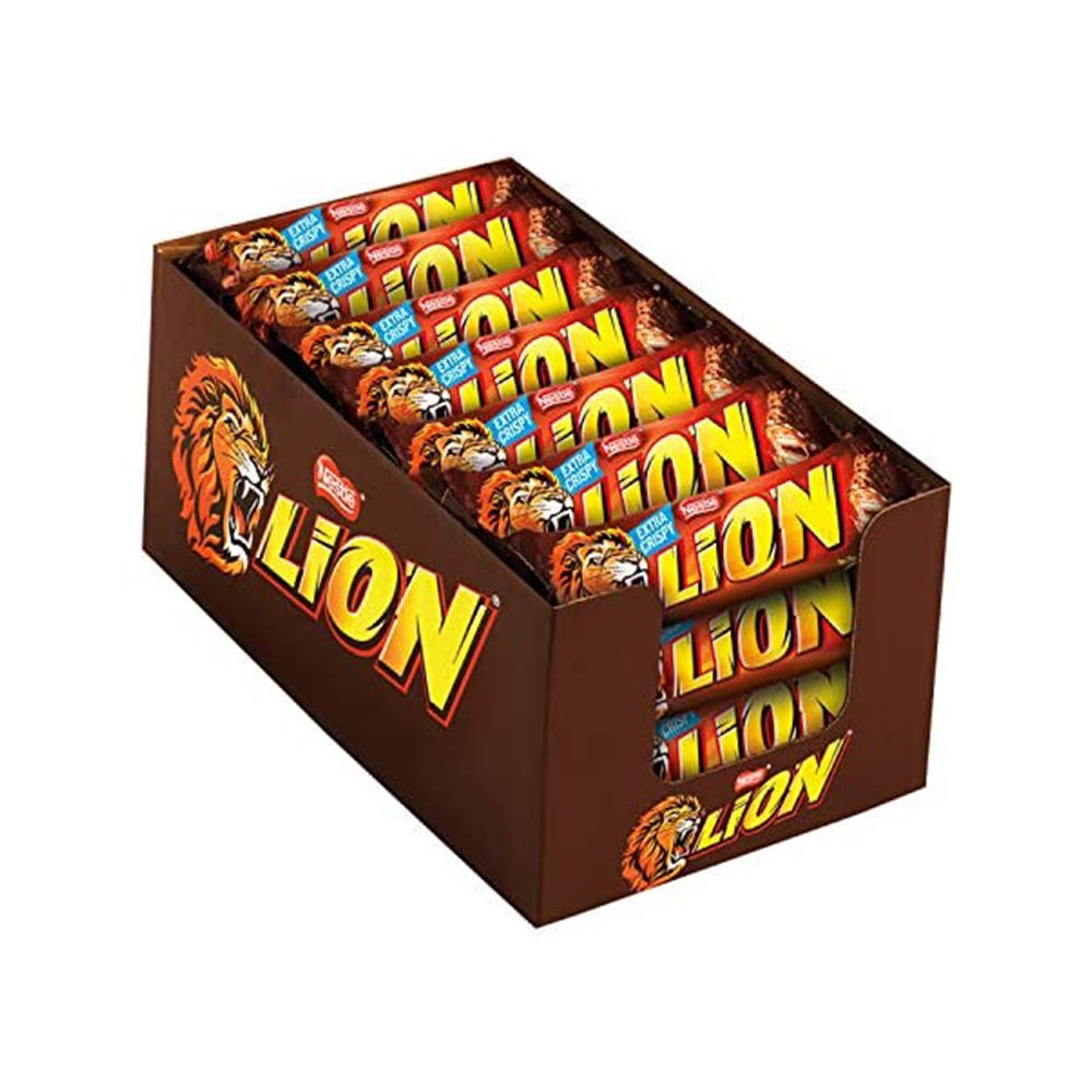 LION Snack di Wafer con Caramello e Cereali ricoperto di Cioccolato al Latte, 24 pezzi da 42 g