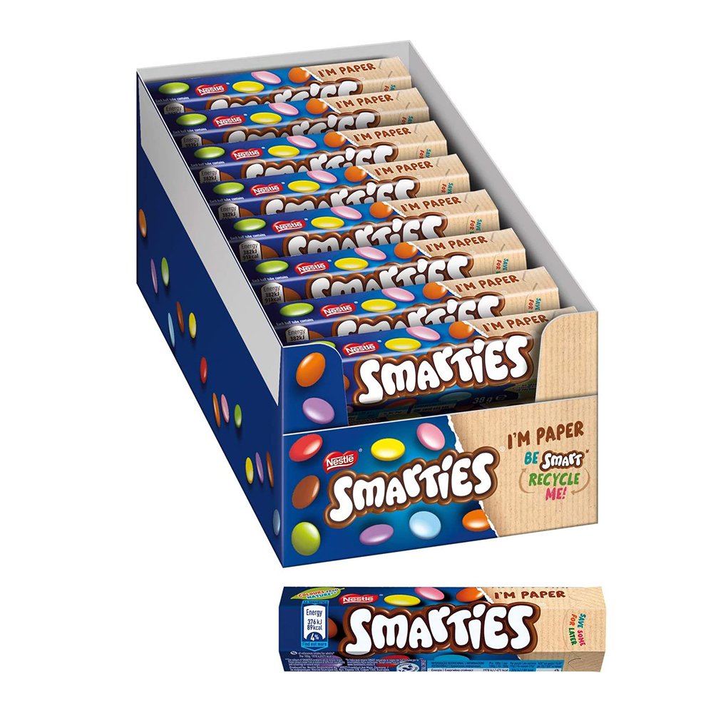 SMARTIES Confetti Ripieni di Cioccolato al Latte, 24 Tubi