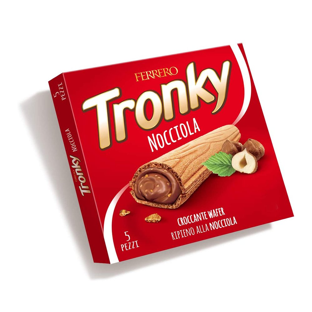 Ferrero Tronky, wafer alla Nocciola, 4 conf. da 5 pezzi da 18gr