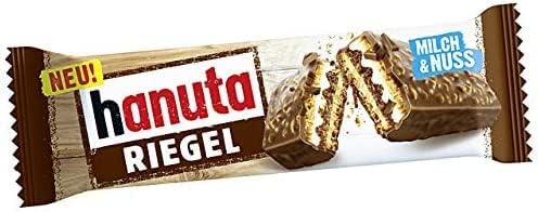 3X Ferrero - Hanuta Riegel 172,5 g - Wafer al Cacao Ripieno di Crema al Latte e alle Nocciole