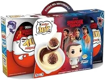 Confezione per Kinder Joy Stranger Things, Confezione Espositore da 72 Uova con Sorpresa, Edizione Speciale Netflix, 60 gr