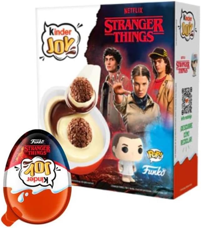 Confezione per Kinder Joy Stranger Things, Confezione Espositore da 72 Uova con Sorpresa, Edizione Speciale Netflix, 60 gr