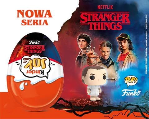 Confezione per Kinder Joy Stranger Things, Confezione Espositore da 72 Uova con Sorpresa, Edizione Speciale Netflix, 60 gr
