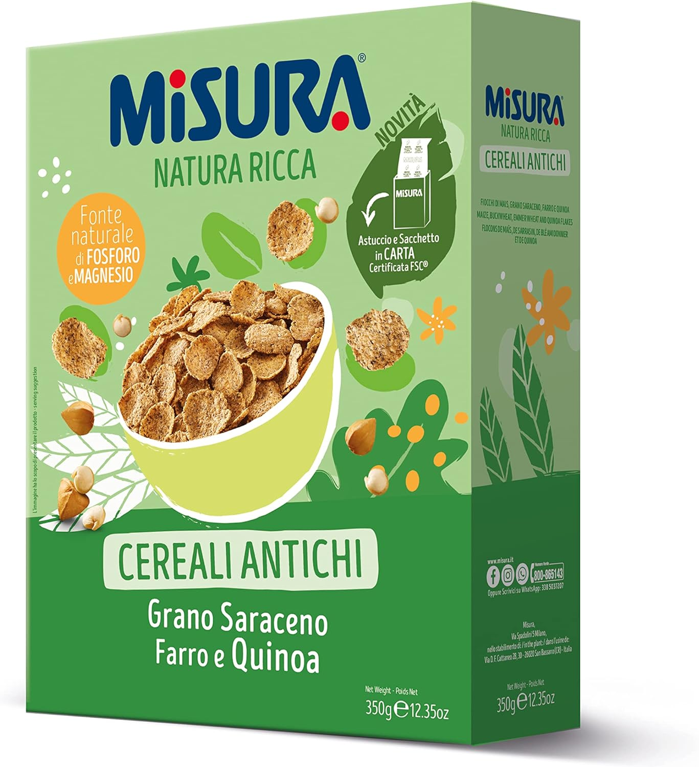 Cereali Colazione Natura Ricca | Fiocchi di Mais con Cereali Antichi