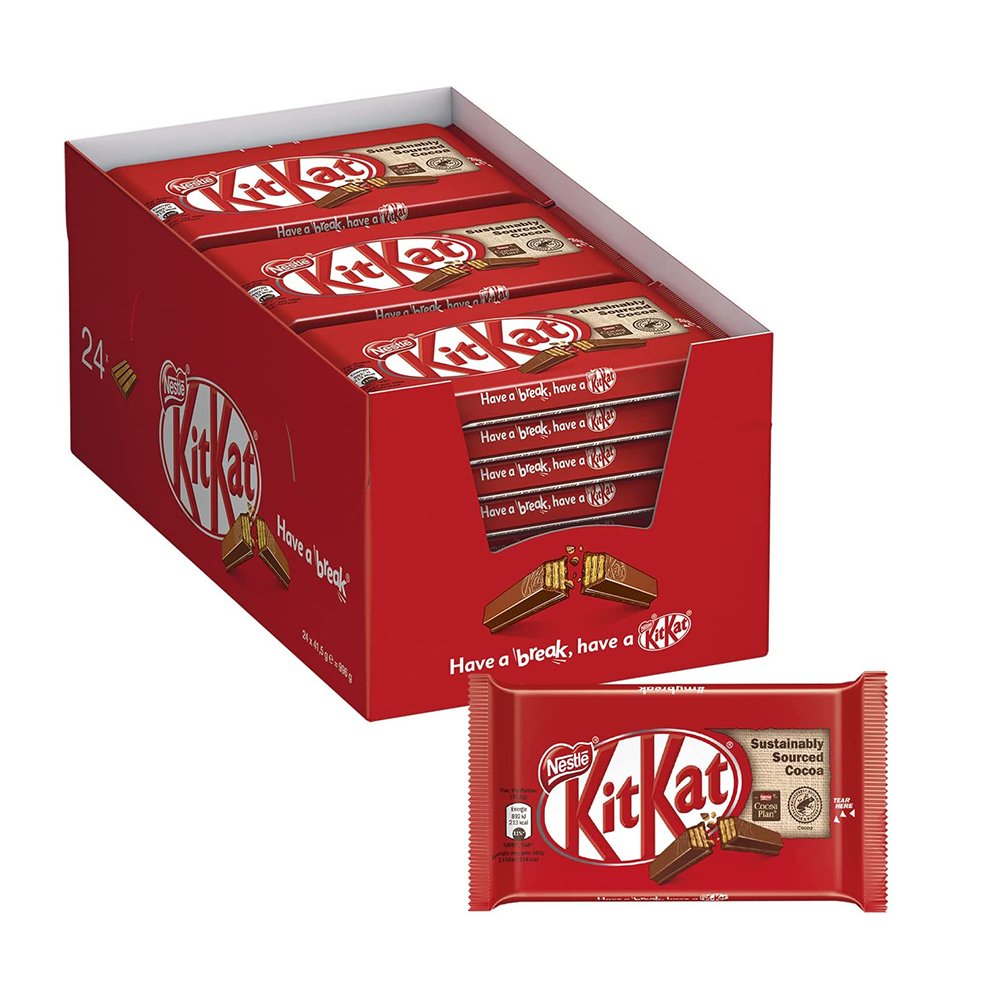 KITKAT Snack di Wafer ricoperto di Cioccolato 41.5 g - Confezione da 24 tavolette